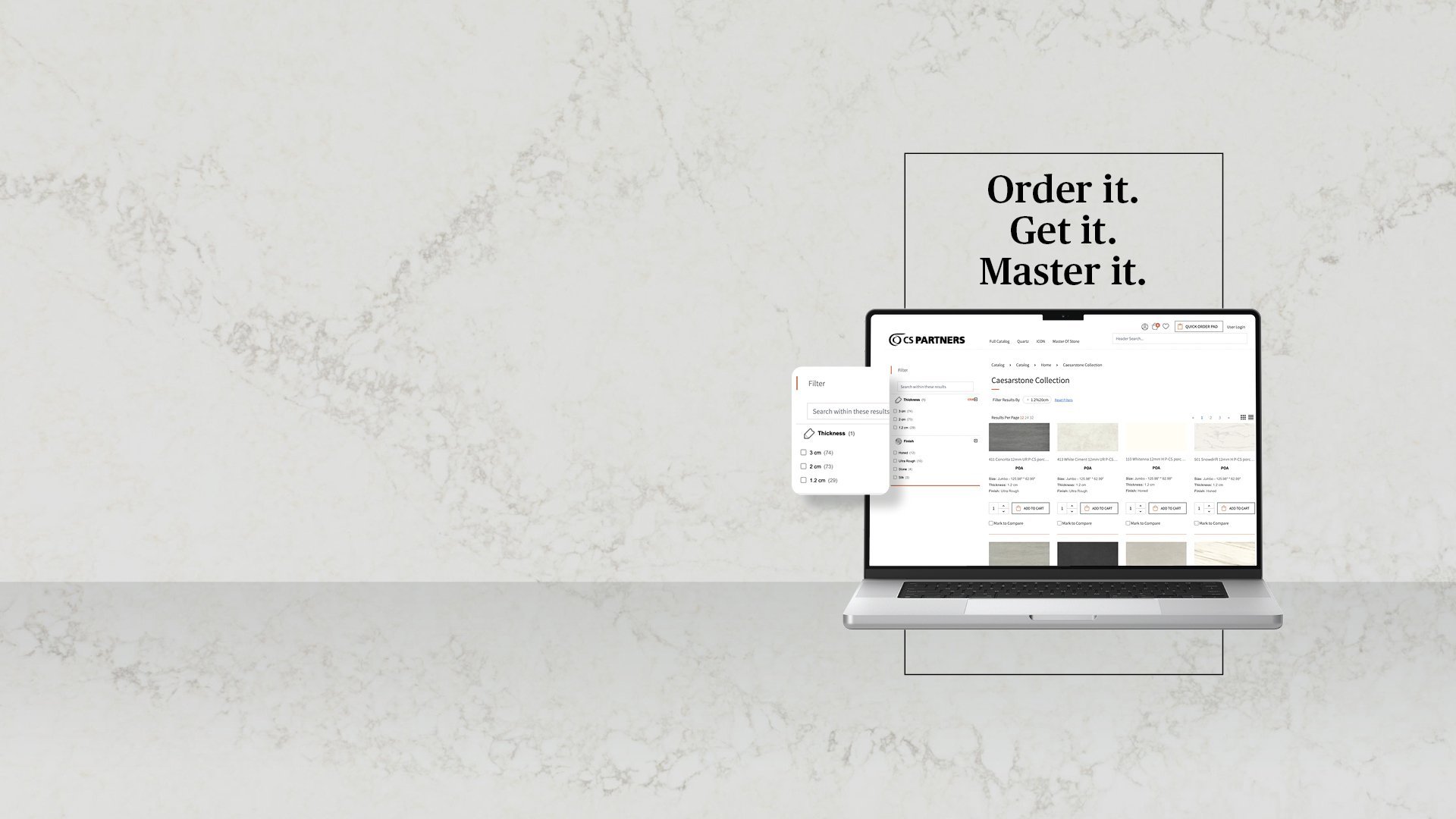 Caesarstone partners portal banner